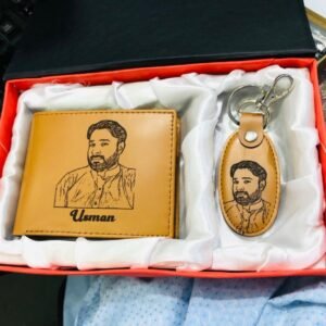 Wallet Keychain Engrave printing with box