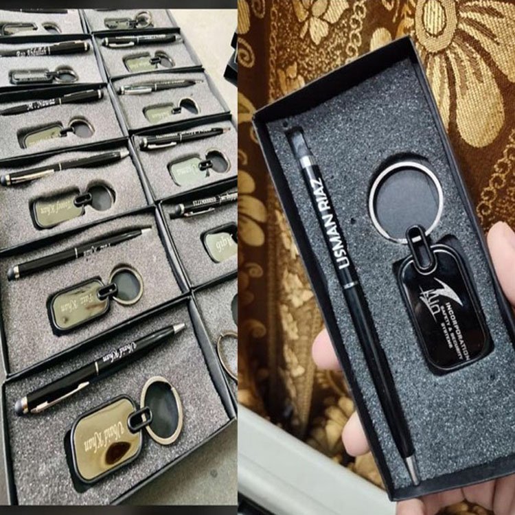 Metal Ballpoint Keychain (Gift Box)