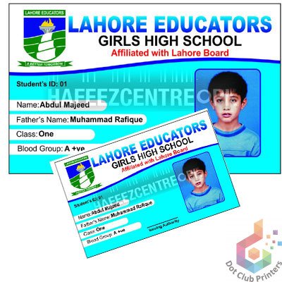PVC Student Cards Printing