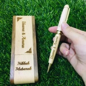 Wood Fancy Pen with box engrave