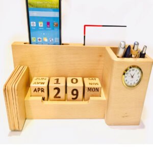 Customize Engrave Wood Table Name Stand