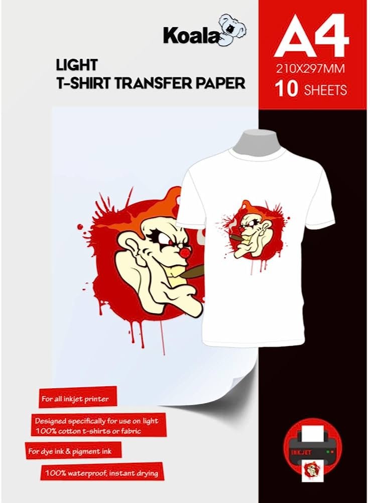 inkjet t-shirt light transfer paper