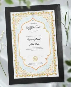 Nikkah Certificate Printing