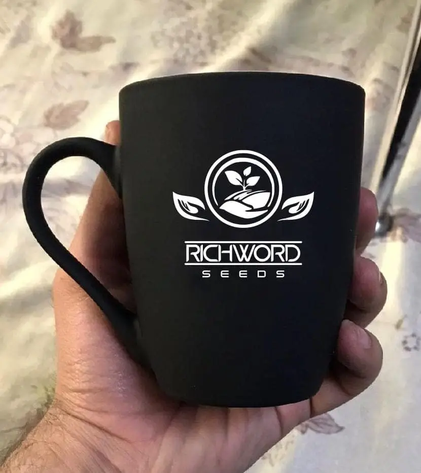 Matt Black Mug with engrave printing
