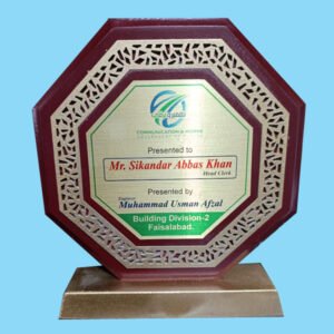 Fancy Wood Shield 8×8 daimond with box