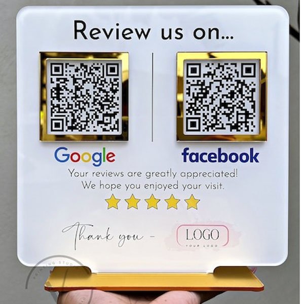 Custom Acrylic Google Review Stand