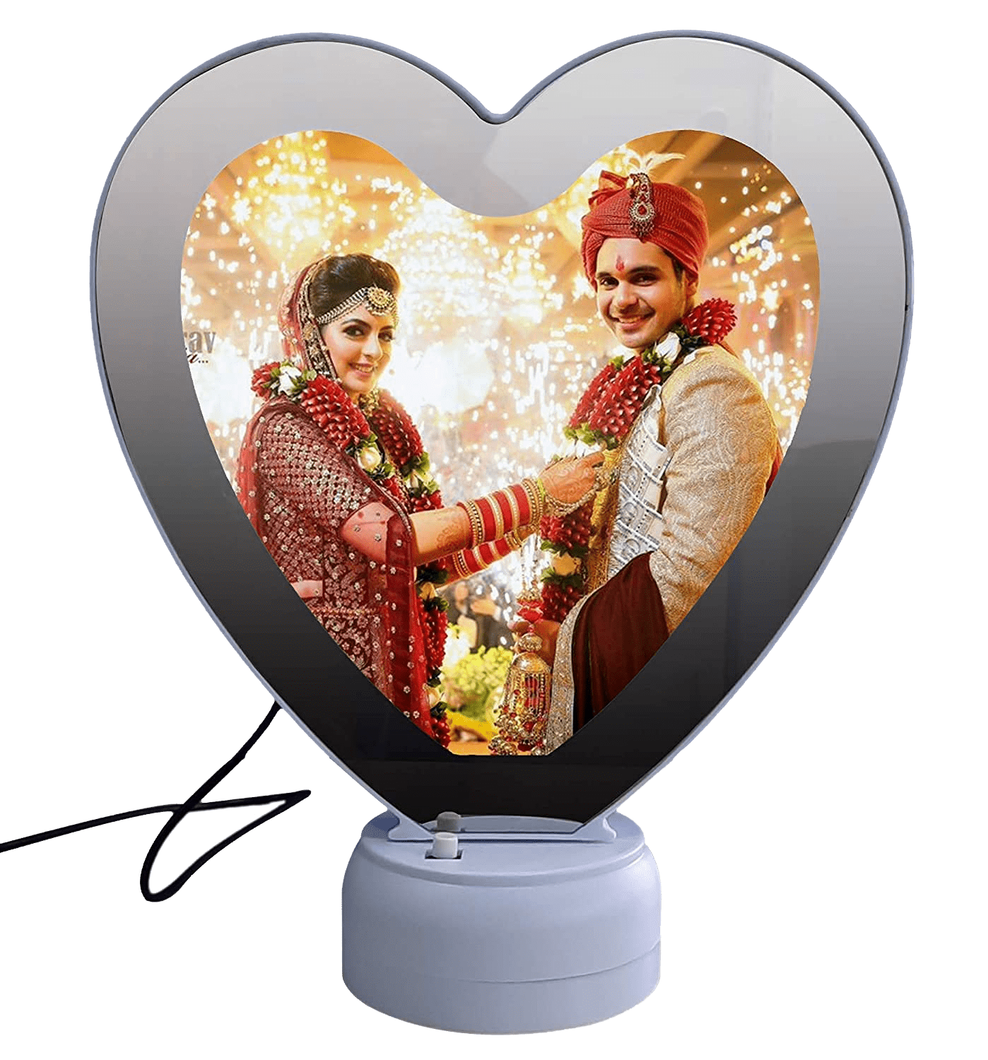 Magic Mirror Photo Frame Heart Shape Printing